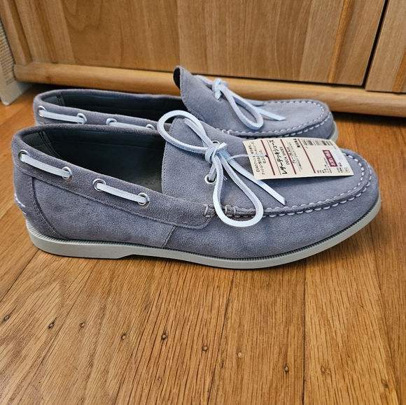 Muji Mens Boat Shoes Deck Gray Suede Mens sz 8.5 - Picture 3 of 10